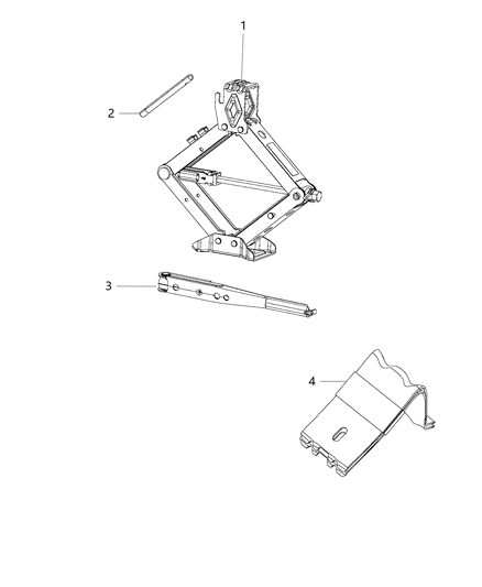 2014 Jeep Cherokee CHOCKS-Wheel Diagram for 68223495AA