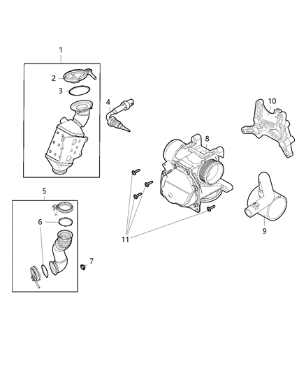 2018 Jeep Renegade EGR Valve, Low Pressure Diagram