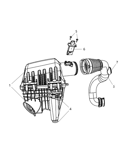 2008 Dodge Grand Caravan Air Cleaner Diagram for 4809880AB