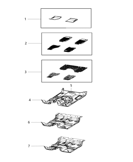 2018 Ram 2500 Carpet Diagram