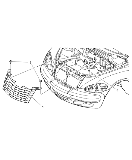 2002 Chrysler PT Cruiser Grille-Radiator Diagram for RH78TTKAE