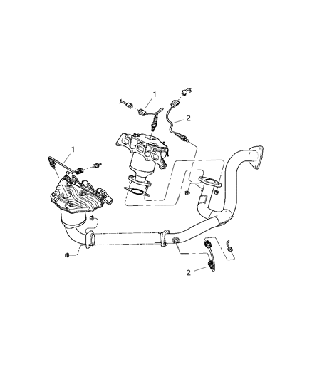 2005 Dodge Stratus Oxygen Sensors Diagram 2