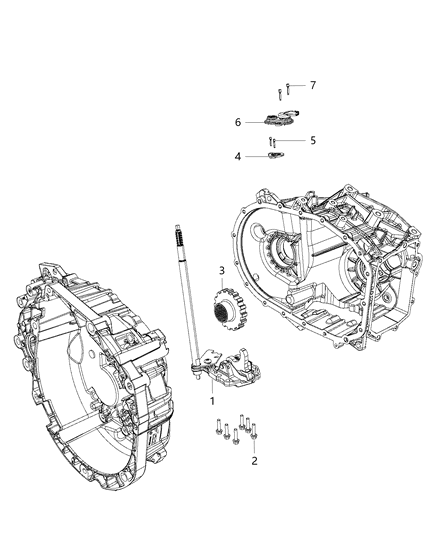 2013 Dodge Dart Parking Sprag & Related Parts Diagram 2