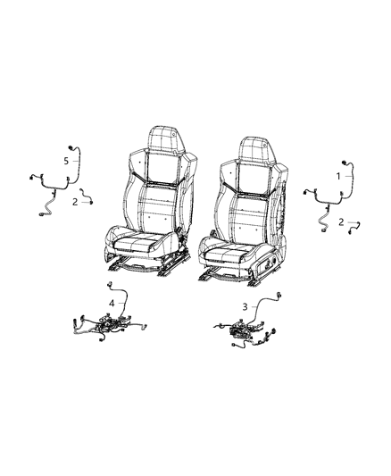 2020 Chrysler 300 Wiring-Seat Back Diagram for 68334616AD