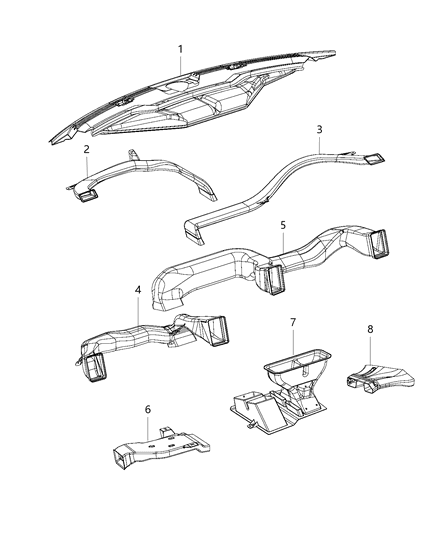 2014 Ram 3500 Ducts Front Diagram