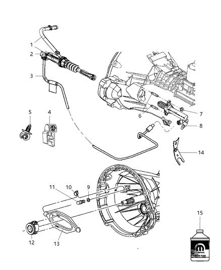 2013 Jeep Wrangler Controls, Hydraulic Clutch Diagram