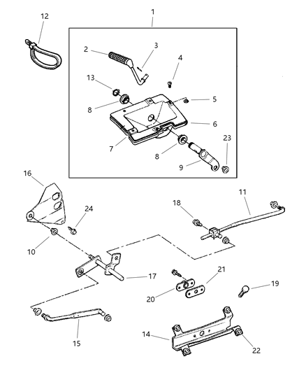 1998 Jeep Cherokee Gearshift Controls Diagram 1