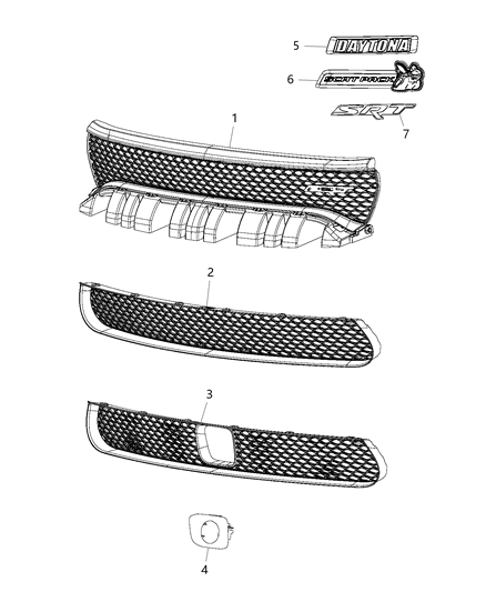 2018 Dodge Charger Air Duct-Brake Cooling Diagram for 68228405AC