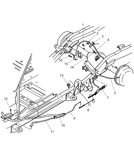 1997 Dodge Dakota Parking Brake Cable Diagram