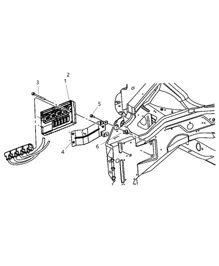 2005 Dodge Grand Caravan Powertrain Control Generic Module Diagram for R5161102AA