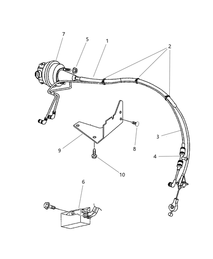 1998 Dodge Neon Harness Vacuum Speed CONTR Diagram for 4669582AC