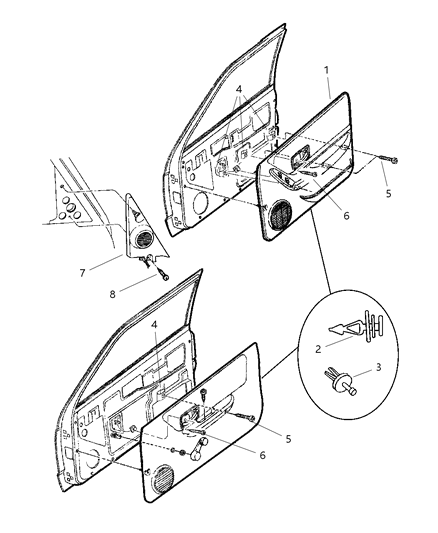 1998 Jeep Cherokee Interior Trim Parts Diagram 1