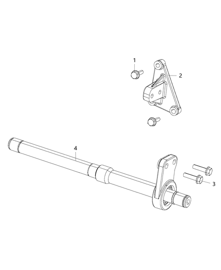 2017 Dodge Journey Bracket-Drive Shaft Center Bearing Diagram for 68078177AA