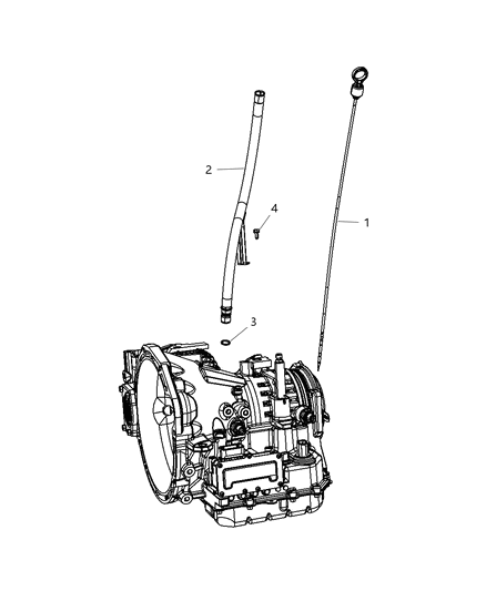 2008 Chrysler Sebring Oil Filler Tube & Related Parts Diagram 1