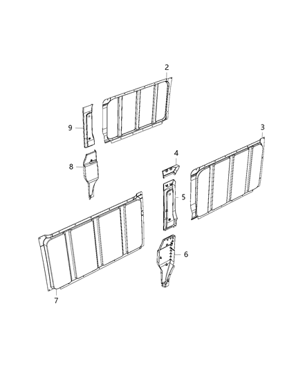 2016 Ram ProMaster 1500 Conversion Kit, Cargo Diagram 5