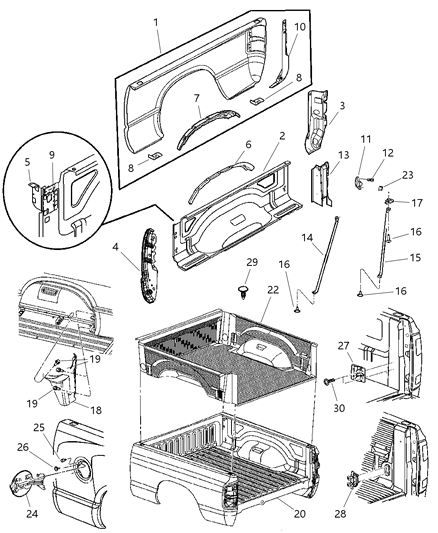 2002 Dodge Ram 1500 Screw-HEXAGON Head Diagram for 6507030AA