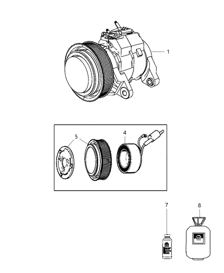 2010 Dodge Dakota A/C Compressor Diagram