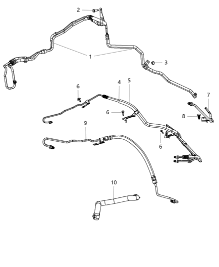 2017 Jeep Patriot Line-Power Steering Return Diagram for 5105789AO