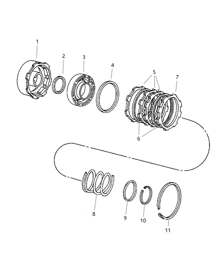 1997 Dodge Neon Clutch, Front Diagram