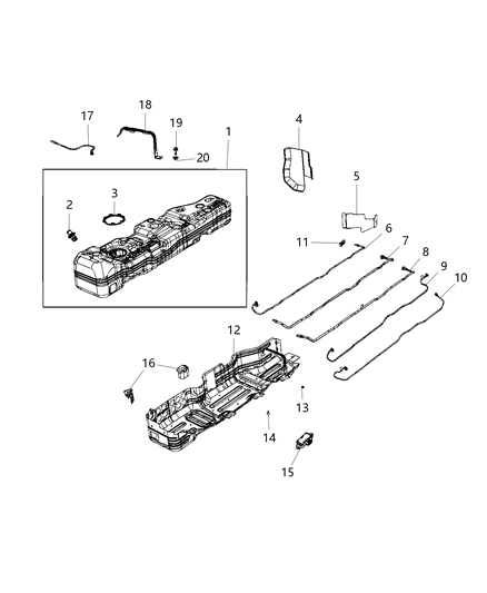 2021 Jeep Wrangler Tank-Fuel Diagram for 68414683AC