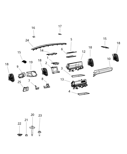 2019 Ram 3500 Instrument Panel Speaker Diagram for 6NH53TX7AD