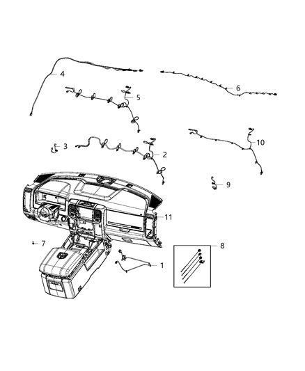 2019 Ram 1500 Cable-Antenna Diagram for 68405263AA