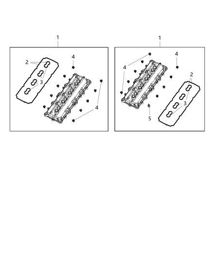 2016 Ram 4500 Cylinder Head & Cover & Rocker Housing Diagram 1