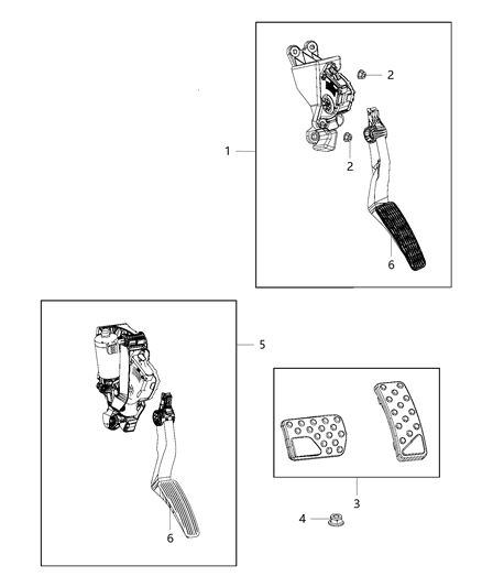 2012 Dodge Charger Pedal-Accelerator Diagram for 4861716AB