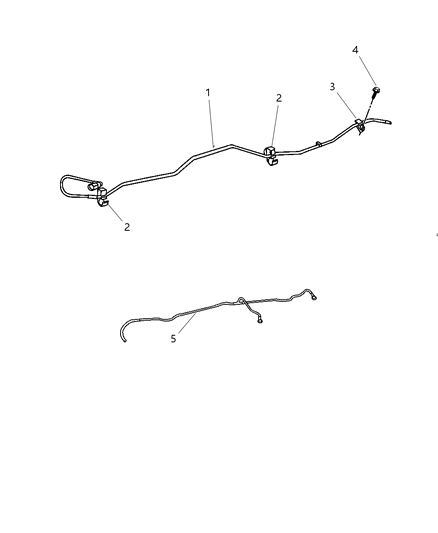 2003 Dodge Durango Fuel Lines, Rear Diagram