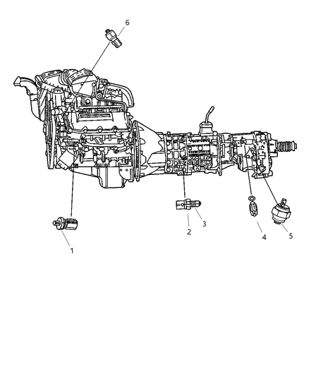 2005 Jeep Wrangler Switches - Drive Train Diagram