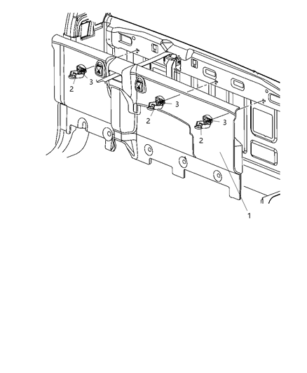 2008 Dodge Ram 3500 Rear Cab Trim Panel Diagram