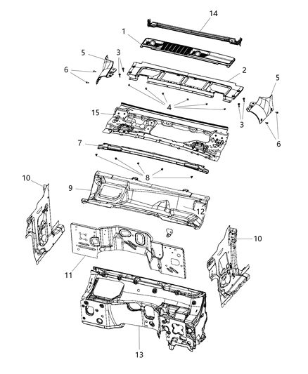 2020 Jeep Wrangler Screw Diagram for 6512441AA