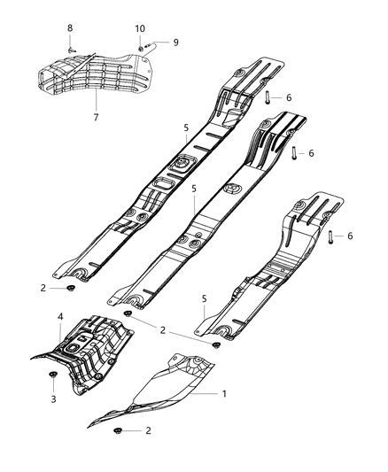 2014 Ram 3500 Pickup Exhaust System Heat Shield Diagram