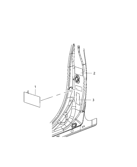 2011 Jeep Liberty B-Pillar Or Front Door Jam Diagram