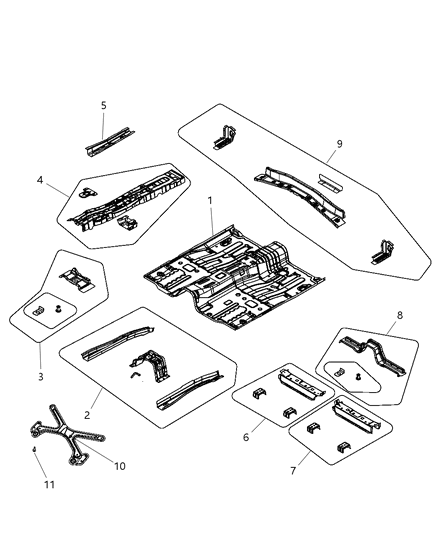 2010 Dodge Avenger Front Floor Pan Diagram