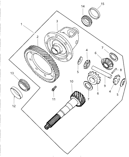 1997 Dodge Grand Caravan Differential Automatic Transaxle Diagram 1