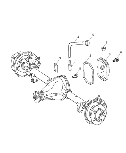 2009 Dodge Sprinter 2500 Housing And Vent, Rear Axle Diagram