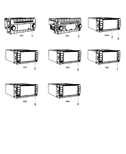 2015 Chrysler Town & Country Radio-AM/FM/DVD/HDD/NAV/SDARS Diagram for 5091647AD