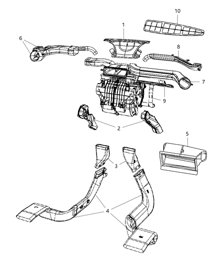 2012 Dodge Caliber Air Ducts Diagram