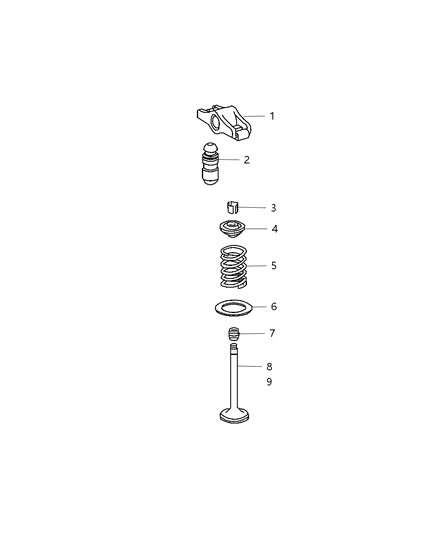 2008 Dodge Sprinter 3500 Camshaft & Camshaft Gears & Valvetrain Diagram 2