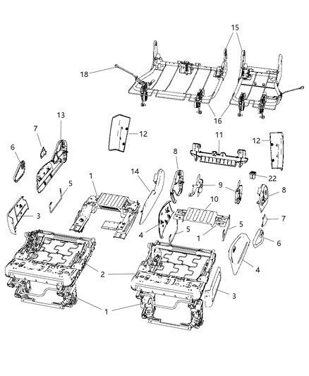 2006 Chrysler PT Cruiser Shield-Seat Diagram for 1CW331D5AA