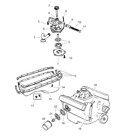 1999 Dodge Durango Engine Oiling Diagram 1