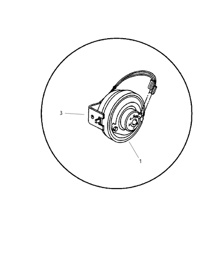 1999 Dodge Ram 3500 Horn & Mounting Diagram