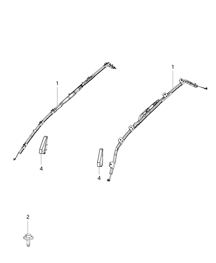 2018 Dodge Durango Side Curtain Air Bag Diagram for 68250178AC