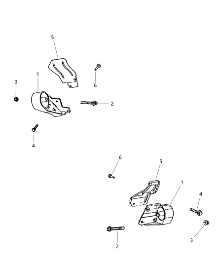 1999 Dodge Dakota Engine Mounting, Front Diagram 3