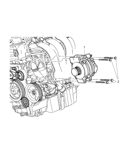 2005 Chrysler PT Cruiser Alternator Diagram 1