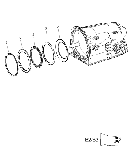 2007 Dodge Nitro Multiple Disc Brake & Parking Lock Gearwheel Diagram 3