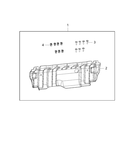 2015 Jeep Wrangler Plate Kit, Skid Diagram