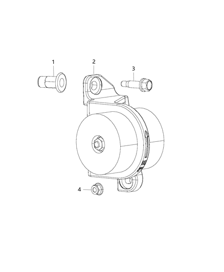 2015 Dodge Journey Engine Mounting, Front Diagram 1