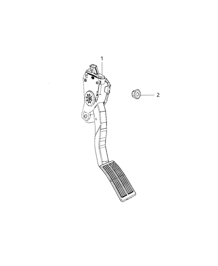 2009 Jeep Wrangler Accelerator Pedal & Related Diagram